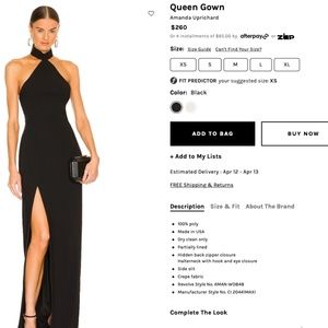 Amanda Uprichard Queen Gown